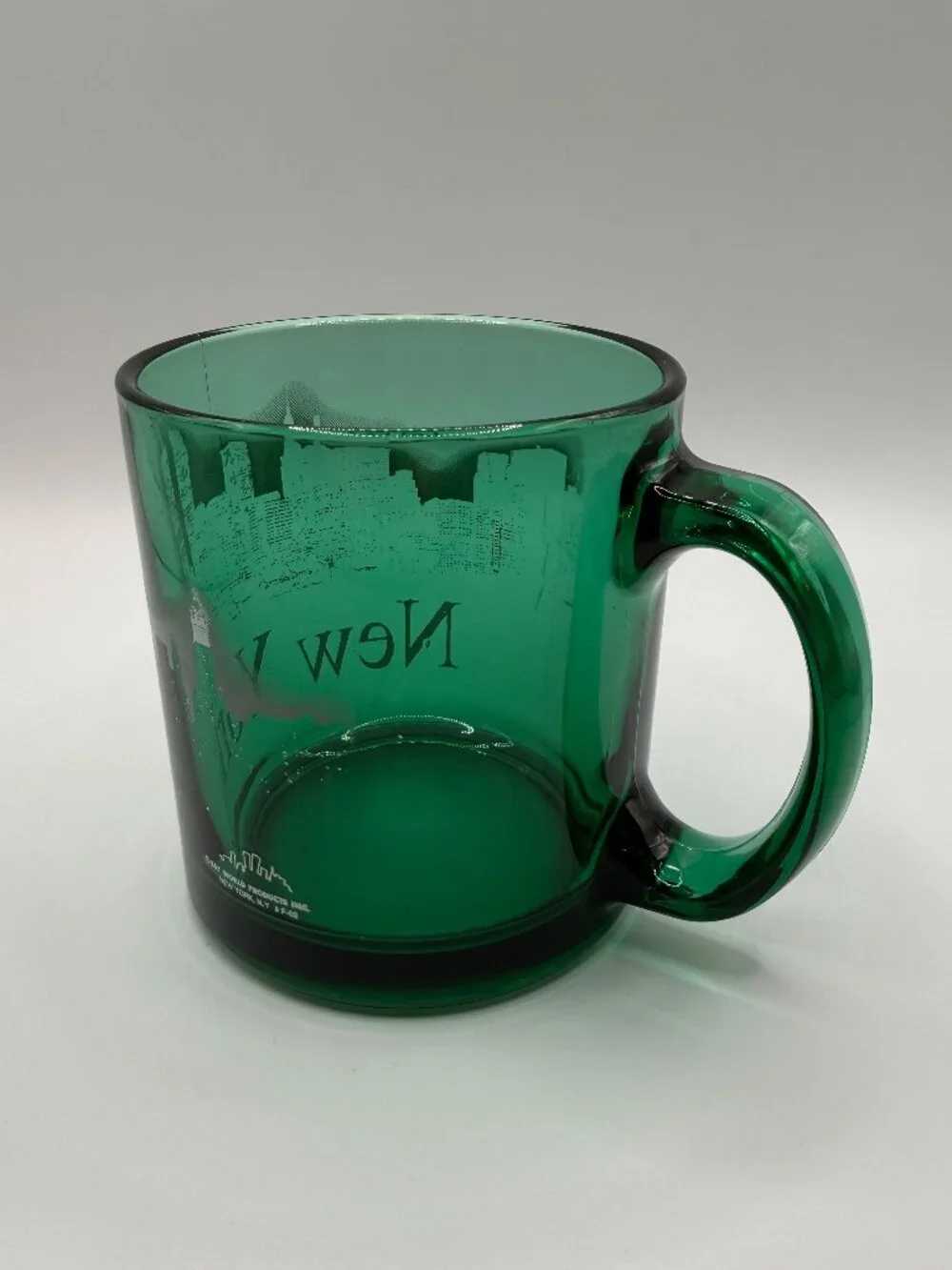 VTG New York Twin Towers City Skyline Glass Mug